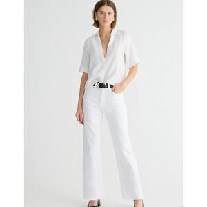 NWT J. Crew Slim Wide-Leg Jean In White Wash 27